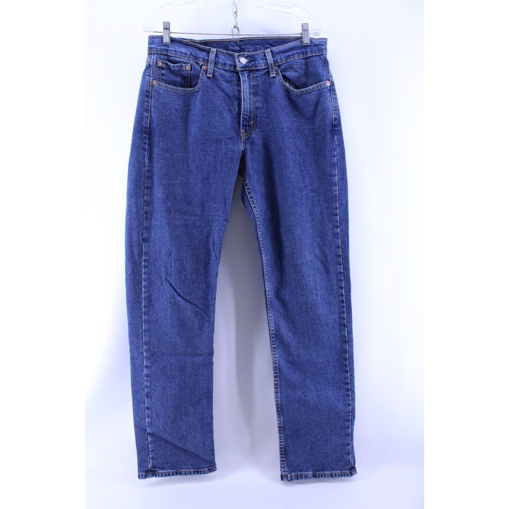 Levis 514 Mens Slim Straight Leg Blue Denim Jeans Size 32x34 Measure 34x33